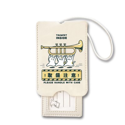 画像1: SomeMusicDesign　音楽ラゲッジタグ　トランペット　◇ゆうパケット発送可