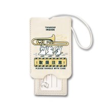 SomeMusicDesign　音楽ラゲッジタグ　トロンボーン　◇ゆうパケット発送可