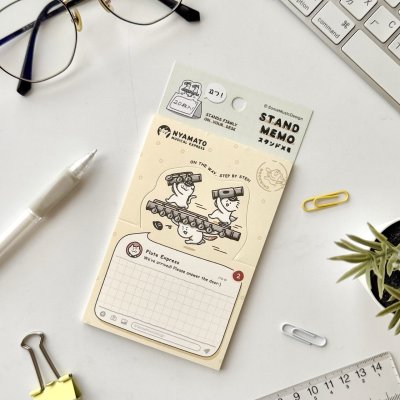 画像2: SomeMusicDesign　スタンドメモ　ニャマト楽器便　フルート　◇ゆうパケット発送可