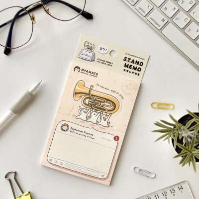 画像2: SomeMusicDesign　スタンドメモ　ニャマト楽器便　ユーフォニアム　◇ゆうパケット発送可