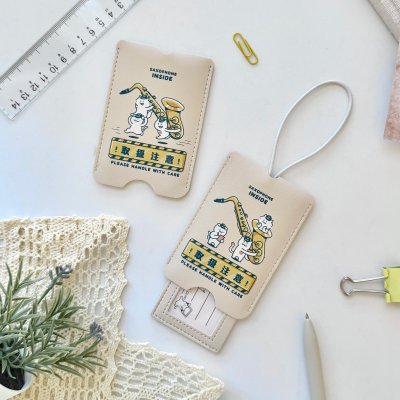 画像3: SomeMusicDesign　音楽ラゲッジタグ　サクソフォン　◇ゆうパケット発送可