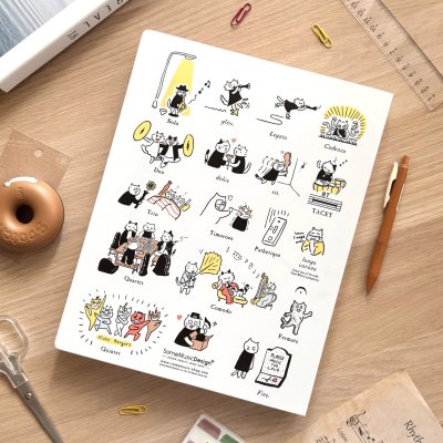 画像2: SomeMusicDesign　楽譜ファイル　猫の音楽用語　15枚(30ページ)