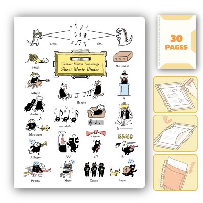 画像4: SomeMusicDesign　楽譜ファイル　猫の音楽用語　15枚(30ページ)