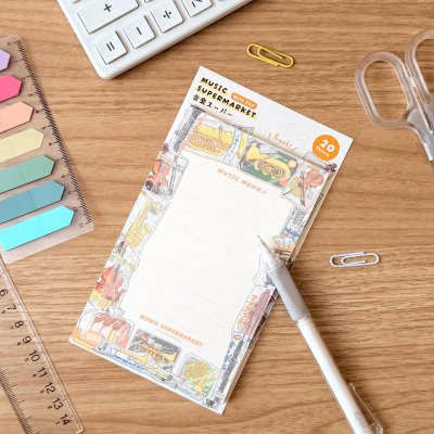画像1: SomeMusicDesign　メモ帳　楽器スーパー　20枚　◇ゆうパケット発送可