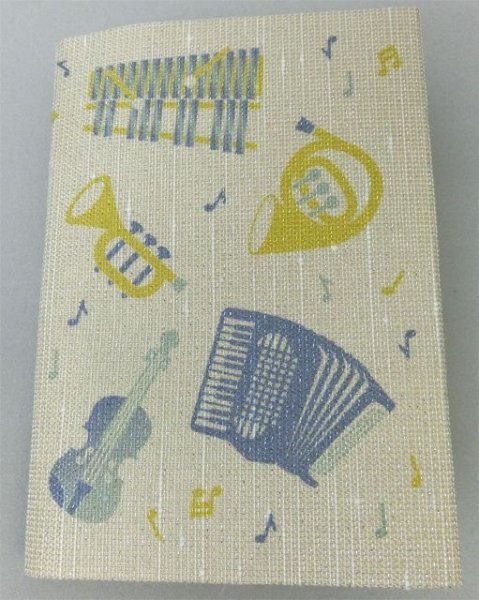 画像3: ふすま地ブックカバー　文庫本サイズ　楽器　※在庫限り　※ご購入1個につき100ポイント付与(会員登録要)　◇ゆうパケット発送可 (3)