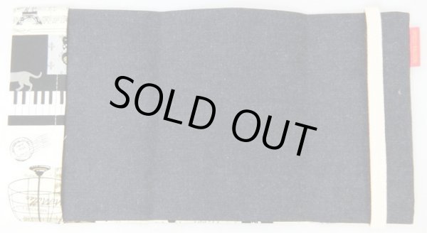 画像2: ブックカバー　文庫本サイズ　Paris Musique　ブルー　◇ゆうパケット発送可 (2)