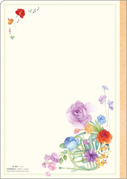 画像2: A4クリアファイル 花とホルン ◇ゆうパケット発送可 (2)
