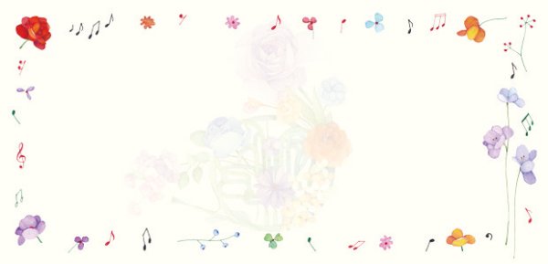 画像3: 一筆箋　花とホルン　※在庫限り　※ご購入1個につき30ポイント付与(会員登録要)　◇ゆうパケット発送可 (3)