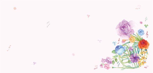 画像2: 一筆箋　花とホルン　※在庫限り　※ご購入1個につき30ポイント付与(会員登録要)　◇ゆうパケット発送可 (2)