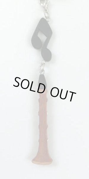 画像2: 木製ストラップB　クラリネット　※在庫限り　※ご購入1個につき90ポイント付与(会員登録要)　◇ゆうパケット発送可 (2)