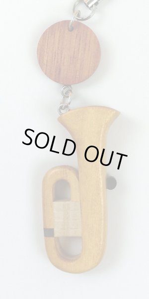 画像2: 手作りの木製ストラップ　チューバ　◇ゆうパケット発送可 (2)