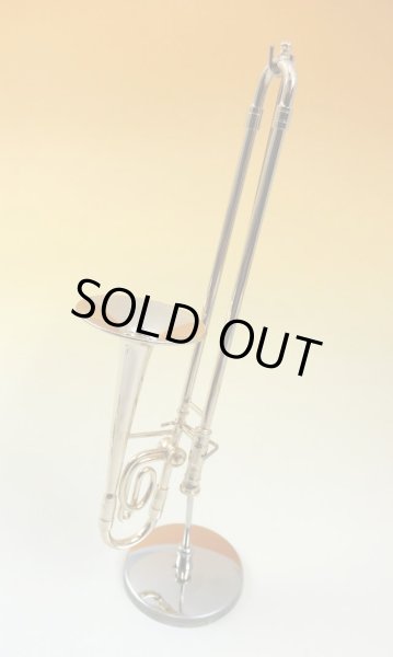 画像1: ミニチュア楽器 トロンボーン 1/6サイズ ゴールド (1)