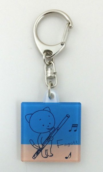 画像2: こまねこキーホルダー ファゴット 2017 全日本吹奏楽コンクール朝日新聞記念グッズ ※在庫限り ※ご購入1個につき70ポイント付与(会員登録要) ◇ゆうパケット発送可 (2)