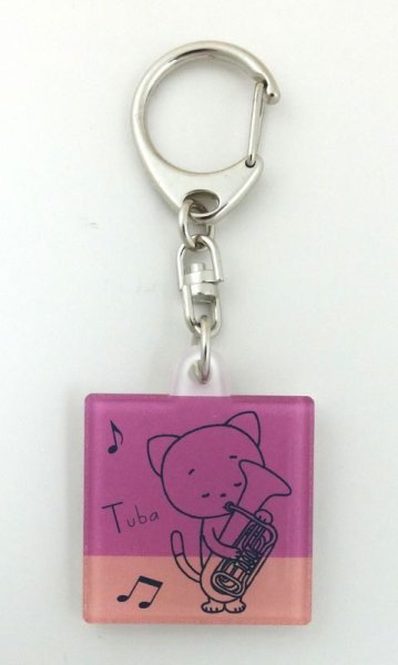 画像2: こまねこキーホルダー チューバ 2017 全日本吹奏楽コンクール朝日新聞記念グッズ　※在庫限り　※ご購入1個につき70ポイント付与(会員登録要)　◇ゆうパケット発送可 (2)