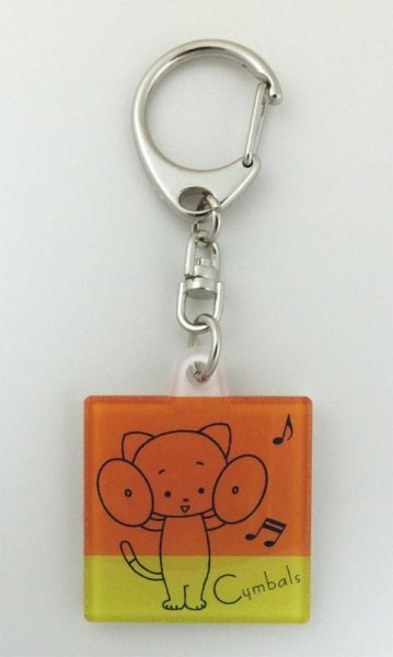 画像2: こまねこキーホルダー シンバル 2017 全日本吹奏楽コンクール朝日新聞記念グッズ ※在庫限り ※ご購入1個につき70ポイント付与(会員登録要) ◇ゆうパケット発送可 (2)