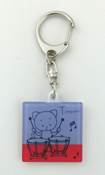 画像2: こまねこキーホルダー ティンパニ 2017 全日本吹奏楽コンクール朝日新聞記念グッズ　※在庫限り　※ご購入1個につき70ポイント付与(会員登録要)　◇ゆうパケット発送可 (2)