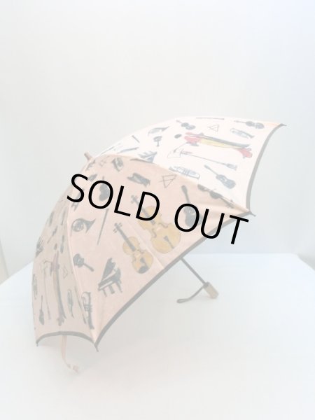 画像1: 甲州産ほぐし織　婦人折り畳み傘　楽器柄　※在庫限り　※ご購入1個につき1,200ポイント付与(会員登録要) (1)