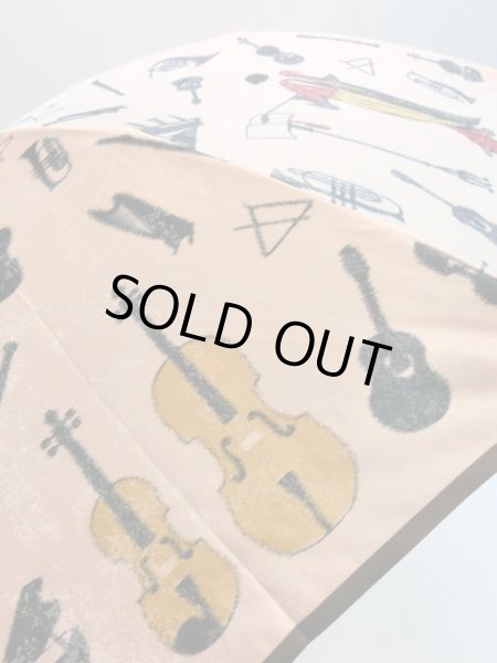 画像2: 甲州産ほぐし織　婦人折り畳み傘　楽器柄　※在庫限り　※ご購入1個につき1,200ポイント付与(会員登録要) (2)