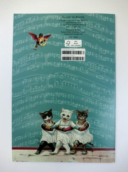 画像2: グリーティングカード　Happy Birthday　動物×楽器　※在庫限り　※ご購入1個につき30ポイント付与(会員登録要)　◇ゆうパケット発送可 (2)