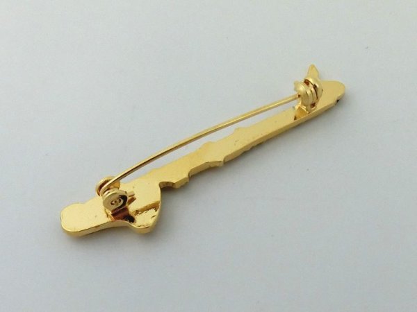 画像2: スタンダードブローチ バスクラリネット ゴールド (2)