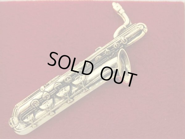 画像1: スタンダードブローチ　バリトンサックス　ゴールド (1)