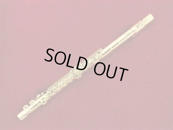 画像1: スタンダードブローチ　フルート　ゴールド (1)