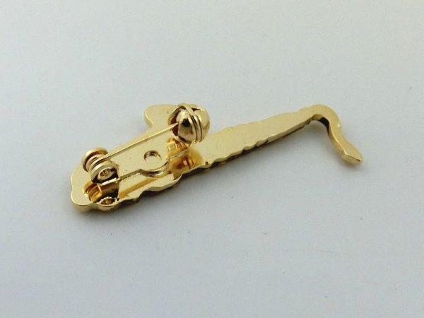画像2: スタンダードブローチ テナーサックス ゴールド (2)