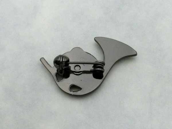 画像2: スタンダードブローチ ホルン シルバー (2)