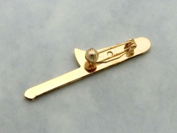 画像2: スタンダードブローチ トロンボーン ゴールド (2)