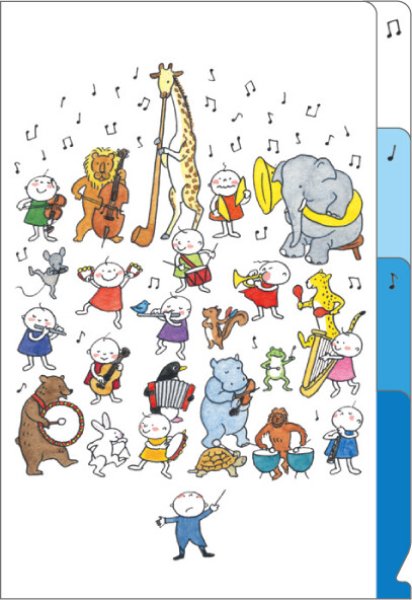 画像1: Quu音楽隊 B6クリアファイル(3ポケット) ◇ゆうパケット発送可 (1)