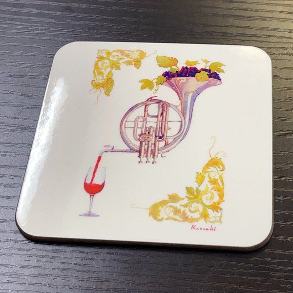 画像2: コースター 山田和明「ワインのための協奏曲」 ◇ゆうパケット発送可 (2)