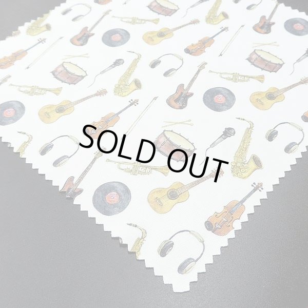 画像2: マイクロファイバー　クリーニングクロス　楽器総柄　15cm×15cm　◇ゆうパケット発送可 (2)