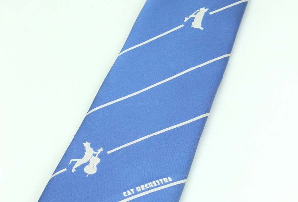 画像2: 京シルクワンポイントネクタイ　ブルー　※在庫限り　※ご購入1個につき500ポイント付与(会員登録要)　◇ゆうパケット発送可 (2)