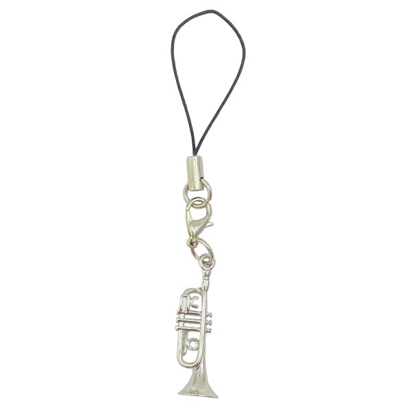 画像2: 立体管楽器ストラップ　トランペット　シルバー　◇ゆうパケット発送可 (2)