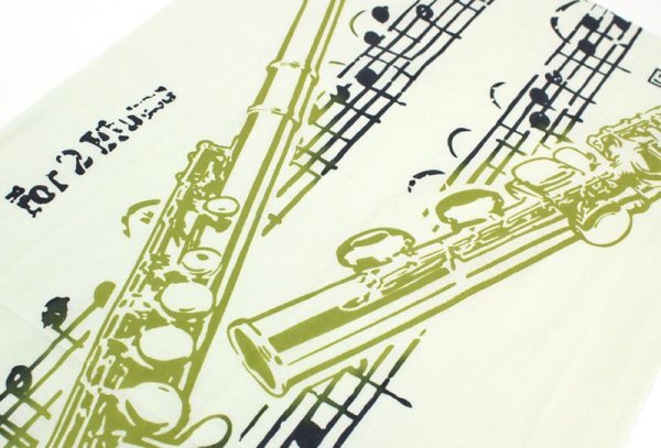 画像2: にじゆら手ぬぐい　フルート　◇ゆうパケット発送可 (2)