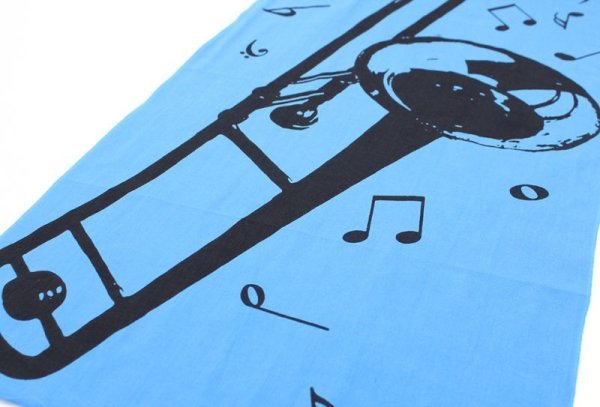 画像2: にじゆら手ぬぐい　トロンボーン　◇ゆうパケット発送可 (2)