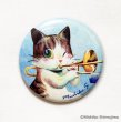 画像1: 缶バッジ　Strings Cat　トロンボーン　◇ゆうパケット発送可 (1)