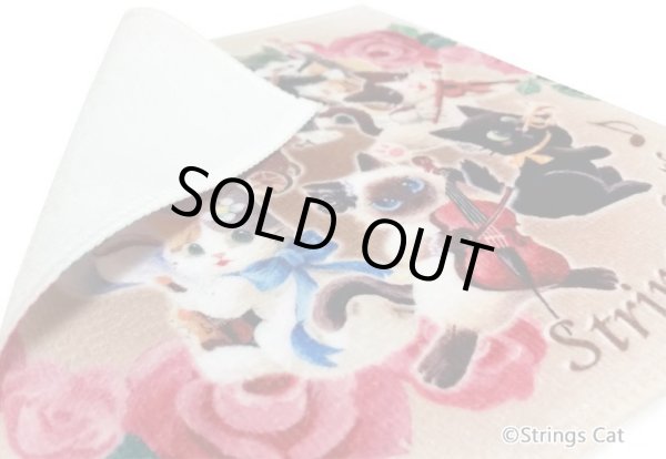 画像2: タオルハンカチ　Strings Cat「ねこのオーケストラ」　◇ゆうパケット発送可 (2)