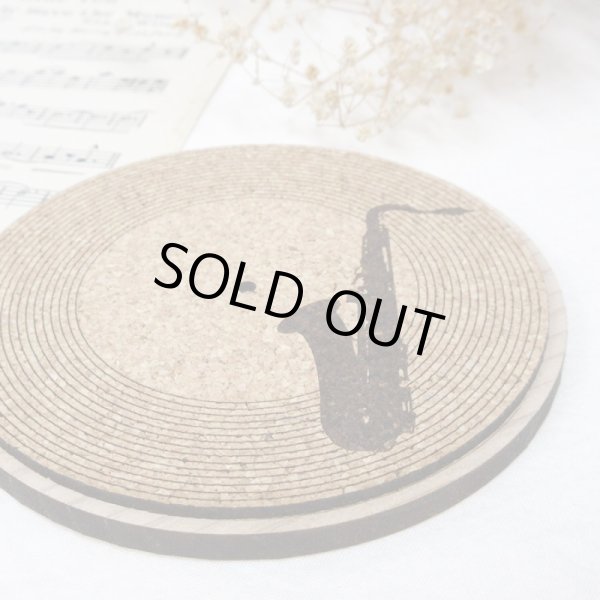 画像2: レコードコースター　サックス　◇ゆうパケット発送可 (2)