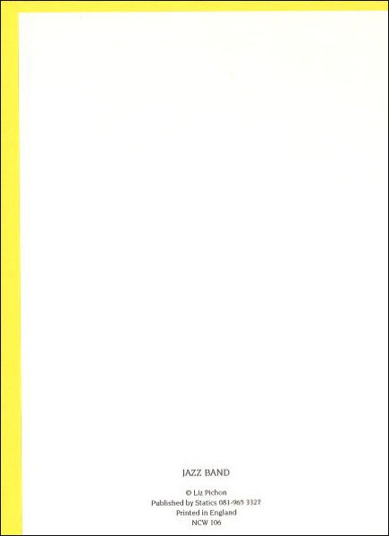 画像2: グリーティングカード　「ジャズバンド」　◇ゆうパケット発送可 (2)