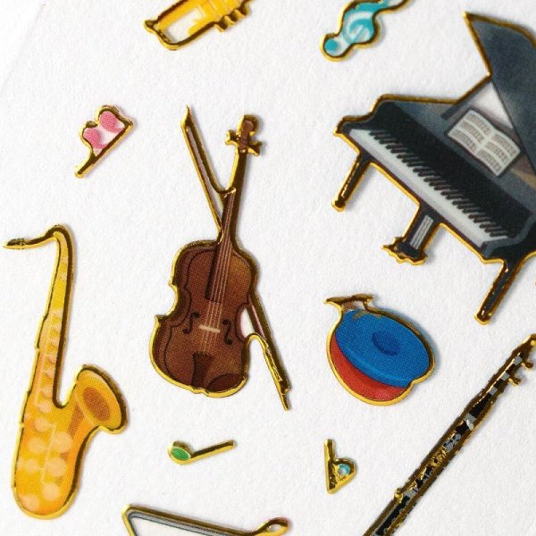 画像2: ふちシール 楽器隊 ◇ゆうパケット発送可 (2)