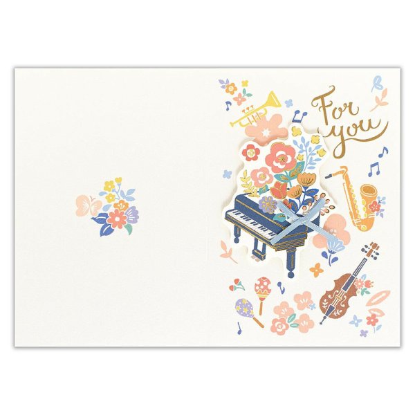 画像2: グリーティングカード　Creald　多目的　ピアノ　◇ゆうパケット発送可 (2)