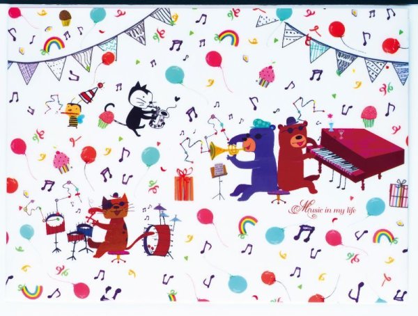 画像2: クリアファイル 動物たちのミュージックショー ※在庫限り ※ご購入1個につき38ポイント付与(会員登録要) (2)