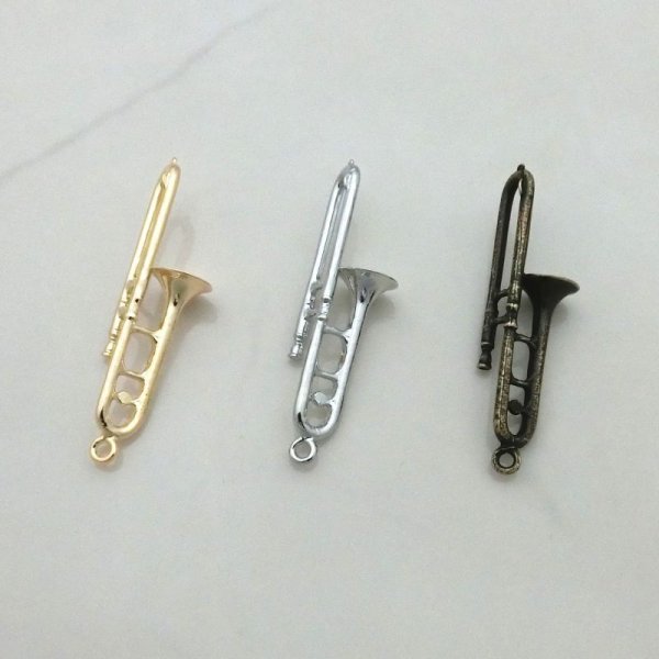 画像2: 楽器チャーム トロンボーン ◇ゆうパケット発送可 (2)