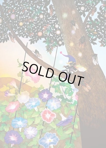 画像1: ジグソーパズル　朝顔　夏蝉　藤城清治　500ピース　※在庫限り　※ご購入1個につき250ポイント付与(会員登録要) (1)