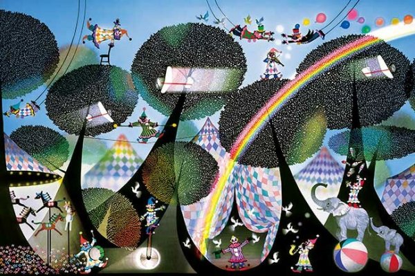 画像1: ジグソーパズル　森のサーカス　藤城清治　1000ピース (1)