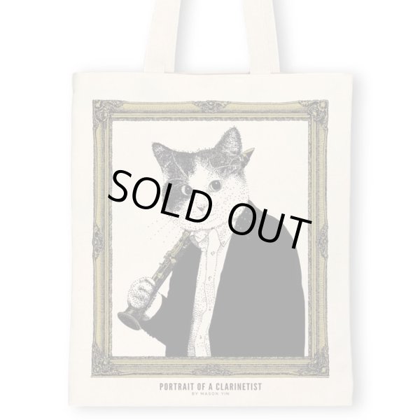画像1: SomeMusicDesign　クラシックキャットトートバッグ　クラリネット (1)
