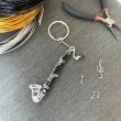画像2: SomeMusicDesign　楽器ワイヤーキーホルダー　バスクラリネット (2)