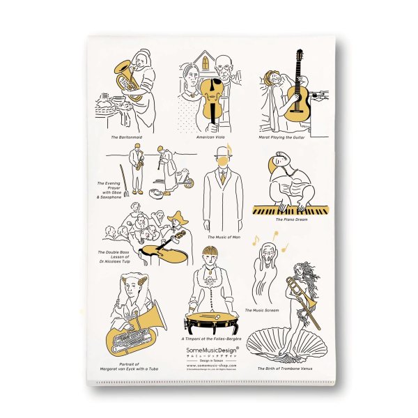 画像2: SomeMusicDesign　クリアファイル　名画とクラシック音楽　◇ゆうパケット発送可 (2)