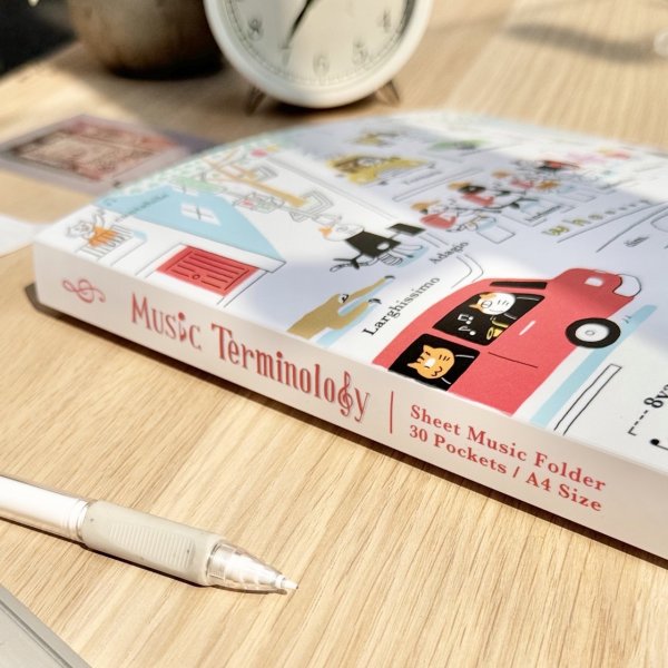 画像3: SomeMusicDesign A4楽譜フォルダ 交通の音楽用語 30ポケット (3)